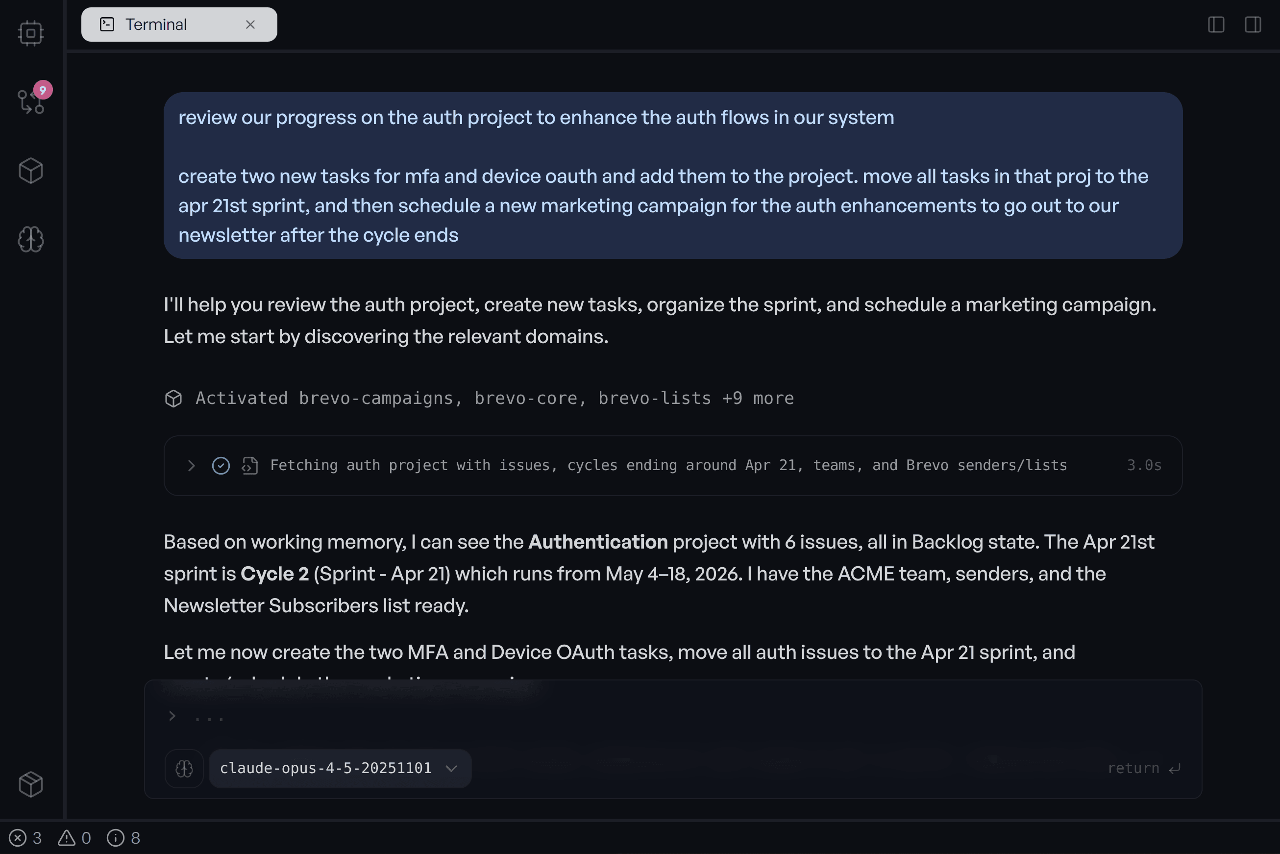 Network visualization of connected matrices