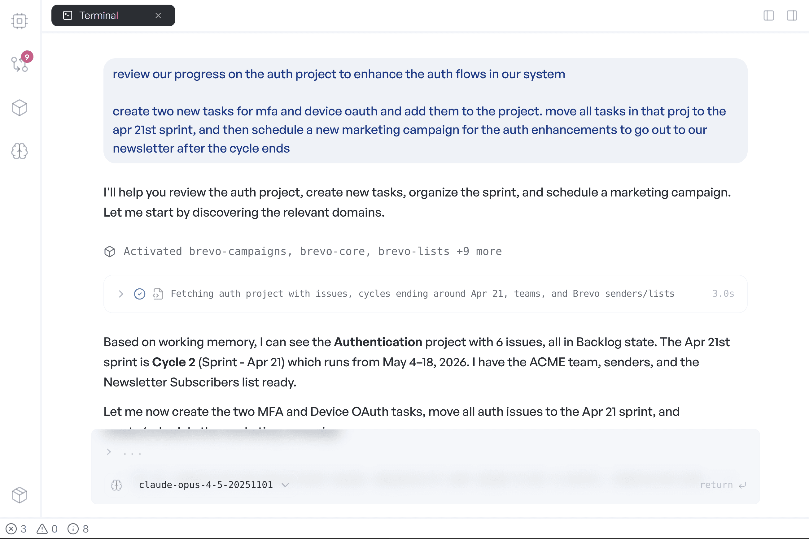 Network visualization of connected matrices